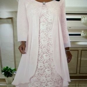 Two Piece A-Line Mother of the Bride Dress Fall Wedding Guest Dresses Plus Size
